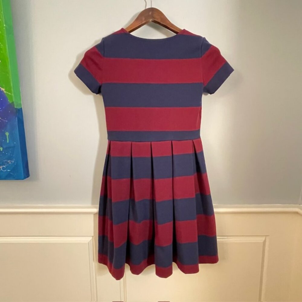 Polo Ralph Lauren Rugby Stripe Comfort Knit Pleated Skirt Dress Girls Large - Picture 4 of 6